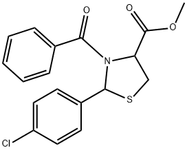 METHYL 3-BENZOYL-2-(4-CHLOROPHENYL)-1,3-THIAZOLANE-4-CARBOXYLATE Struktur