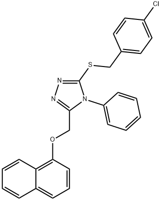 (5-[(4-CHLOROBENZYL)SULFANYL]-4-PHENYL-4H-1,2,4-TRIAZOL-3-YL)METHYL 1-NAPHTHYL ETHER Struktur