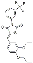 (5Z)-5-[4-(ALLYLOXY)-3-ETHOXYBENZYLIDENE]-2-THIOXO-3-[3-(TRIFLUOROMETHYL)PHENYL]-1,3-THIAZOLIDIN-4-ONE Struktur