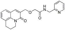 2-[(2,3-DIHYDRO-5-OXO-(1H,5H)-BENZO[IJ]QUINOLIZIN-6-YL)METHOXY]-N-(PYRIDIN-2-YLMETHYL)ACETAMIDE Struktur