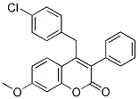 4(4'-CHLOROBENZYL)-7-METHOXY-3-PHENYLCOUMARIN Struktur