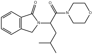 2-[3-METHYL-1-(MORPHOLINOCARBONYL)BUTYL]-1-ISOINDOLINONE Struktur