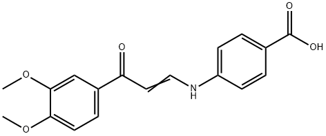 4-([3-(3,4-DIMETHOXYPHENYL)-3-OXO-1-PROPENYL]AMINO)BENZOIC ACID Struktur