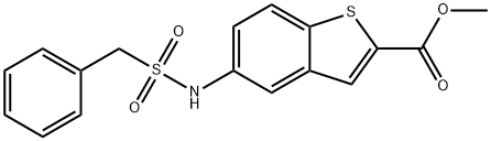 METHYL 5-[(BENZYLSULFONYL)AMINO]-1-BENZOTHIOPHENE-2-CARBOXYLATE Struktur