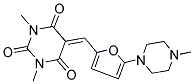 1,3-DIMETHYL-5-{[5-(4-METHYLPIPERAZIN-1-YL)-2-FURYL]METHYLENE}PYRIMIDINE-2,4,6(1H,3H,5H)-TRIONE Struktur