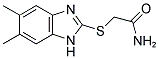 2-[(5,6-DIMETHYL-1H-BENZIMIDAZOL-2-YL)THIO]ACETAMIDE Struktur