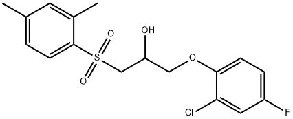 1-(2-CHLORO-4-FLUOROPHENOXY)-3-[(2,4-DIMETHYLPHENYL)SULFONYL]-2-PROPANOL Struktur