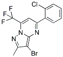 3-BROMO-5-(2-CHLOROPHENYL)-2-METHYL-7-(TRIFLUOROMETHYL)PYRAZOLO[1,5-A]PYRIMIDINE Struktur