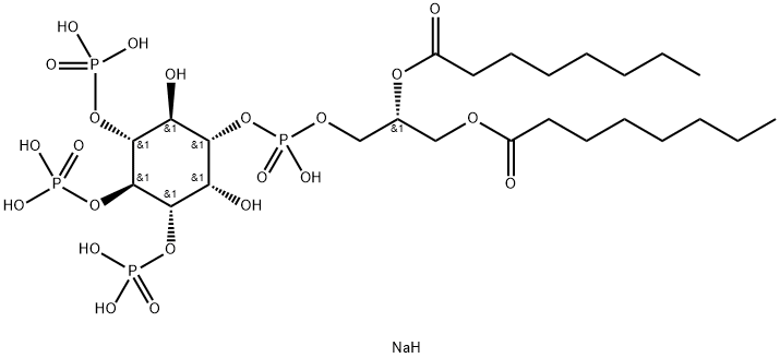 L-ALPHA-D-MYO-PHOSPHATIDYLINOSITOL 3,4-5-TRIPHOSPHATE DI C8 Struktur