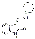 (3Z)-1-METHYL-3-[(MORPHOLIN-4-YLAMINO)METHYLENE]-1,3-DIHYDRO-2H-INDOL-2-ONE Struktur