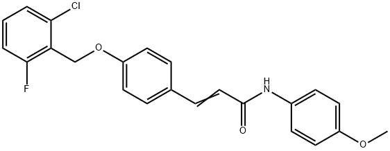 (E)-3-(4-[(2-CHLORO-6-FLUOROBENZYL)OXY]PHENYL)-N-(4-METHOXYPHENYL)-2-PROPENAMIDE Struktur