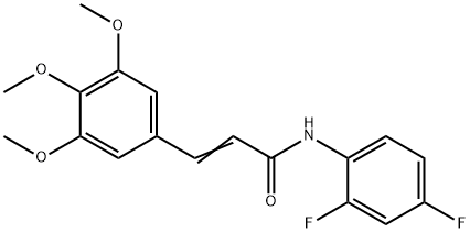 N-(2,4-DIFLUOROPHENYL)-3-(3,4,5-TRIMETHOXYPHENYL)ACRYLAMIDE Struktur