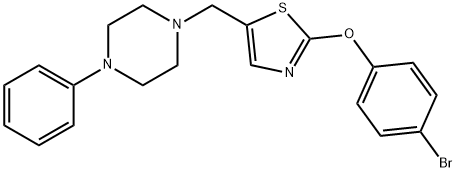 1-([2-(4-BROMOPHENOXY)-1,3-THIAZOL-5-YL]METHYL)-4-PHENYLPIPERAZINE Struktur