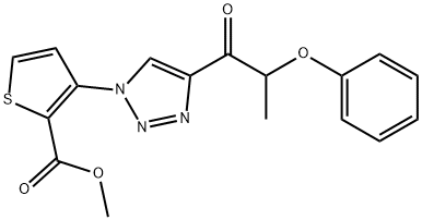 METHYL 3-[4-(2-PHENOXYPROPANOYL)-1H-1,2,3-TRIAZOL-1-YL]-2-THIOPHENECARBOXYLATE Struktur