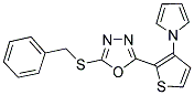 2-(BENZYLSULFANYL)-5-[3-(1H-PYRROL-1-YL)-2-THIENYL]-1,3,4-OXADIAZOLE Struktur