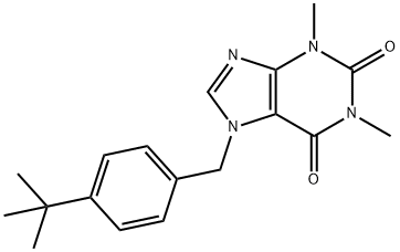 7-(4-TERT-BUTYLBENZYL)-1,3-DIMETHYL-3,7-DIHYDRO-1H-PURINE-2,6-DIONE Struktur