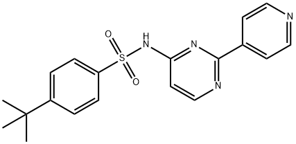 4-(TERT-BUTYL)-N-[2-(4-PYRIDINYL)-4-PYRIMIDINYL]BENZENESULFONAMIDE Struktur