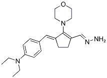 DIETHYL-[4-(3-HYDRAZONOMETHYL-2-MORPHOLIN-4-YL-CYCLOPENT-2-ENYLIDENEMETHYL)-PHENYL]-AMINE Struktur