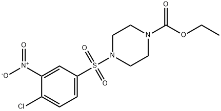 ETHYL 4-((4-CHLORO-3-NITROPHENYL)SULFONYL)PIPERAZINECARBOXYLATE Struktur