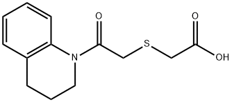 [2-(3,4-DIHYDRO-2H-QUINOLIN-1-YL)-2-OXO-ETHYLSULFANYL]-ACETIC ACID Struktur