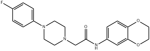 N-(2,3-DIHYDRO-1,4-BENZODIOXIN-6-YL)-2-[4-(4-FLUOROPHENYL)PIPERAZINO]ACETAMIDE Struktur