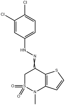 1-METHYL-2LAMBDA6-THIENO[3,2-C][1,2]THIAZINE-2,2,4(1H,3H)-TRIONE 4-[N-(3,4-DICHLOROPHENYL)HYDRAZONE] Struktur