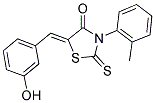 (5Z)-5-(3-HYDROXYBENZYLIDENE)-3-(2-METHYLPHENYL)-2-THIOXO-1,3-THIAZOLIDIN-4-ONE Struktur