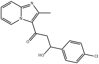 3-(4-CHLOROPHENYL)-3-HYDROXY-1-(2-METHYLIMIDAZO[1,2-A]PYRIDIN-3-YL)-1-PROPANONE Struktur