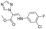 METHYL (E)-3-(3-CHLORO-4-FLUOROANILINO)-2-(1H-1,2,4-TRIAZOL-1-YL)-2-PROPENOATE Struktur