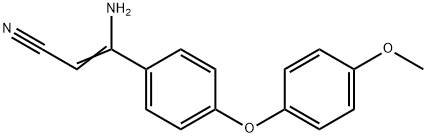 (Z)-3-AMINO-3-[4-(4-METHOXYPHENOXY)PHENYL]-2-PROPENENITRILE Struktur