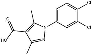 1-(3,4-DICHLOROPHENYL)-3,5-DIMETHYL-1H-PYRAZOLE-4-CARBOXYLIC ACID Struktur