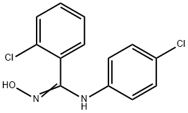 2-CHLORO-N-(4-CHLOROPHENYL)-N'-HYDROXYBENZENECARBOXIMIDAMIDE Struktur