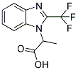 2-[2-(TRIFLUOROMETHYL)-1H-1,3-BENZIMIDAZOL-1-YL]PROPANOIC ACID Struktur