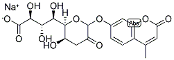 4-METHYLUMBELLIFERYL 3-DEOXY-D-GLYCERO-D-GALACTO-2-NONULOSONIC ACID, SODIUM SALT Struktur