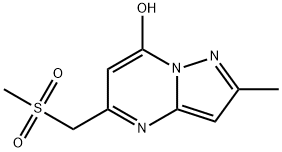 2-METHYL-5-[(METHYLSULFONYL)METHYL]PYRAZOLO[1,5-A]PYRIMIDIN-7-OL Struktur