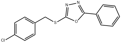 2-[(4-CHLOROBENZYL)SULFANYL]-5-PHENYL-1,3,4-OXADIAZOLE Struktur