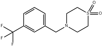 4-[3-(TRIFLUOROMETHYL)BENZYL]-1LAMBDA6,4-THIAZINANE-1,1-DIONE Struktur