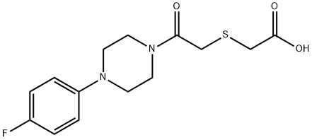 2-((2-[4-(4-FLUOROPHENYL)PIPERAZINO]-2-OXOETHYL)SULFANYL)ACETIC ACID Struktur