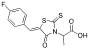 2-[5-(4-FLUORO-BENZYLIDENE)-4-OXO-2-THIOXO-THIAZOLIDIN-3-YL]-PROPIONIC ACID Struktur