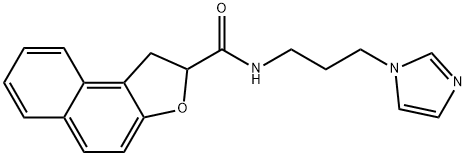 N-[3-(1H-IMIDAZOL-1-YL)PROPYL]-1,2-DIHYDRONAPHTHO[2,1-B]FURAN-2-CARBOXAMIDE Struktur