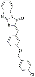 (2Z)-2-{3-[(4-CHLOROBENZYL)OXY]BENZYLIDENE}[1,3]THIAZOLO[3,2-A]BENZIMIDAZOL-3(2H)-ONE Struktur