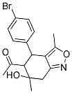 1-[4-(4-BROMOPHENYL)-6-HYDROXY-3,6-DIMETHYL-4,5,6,7-TETRAHYDRO-2,1-BENZISOXAZOL-5-YL]ETHANONE Struktur