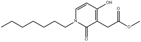 METHYL 2-(1-HEPTYL-4-HYDROXY-2-OXO-1,2-DIHYDRO-3-PYRIDINYL)ACETATE Struktur