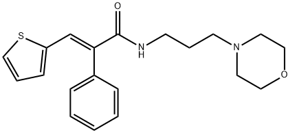 (E)-N-(3-MORPHOLINOPROPYL)-2-PHENYL-3-(2-THIENYL)-2-PROPENAMIDE Struktur