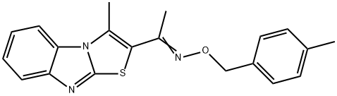 1-(3-METHYL[1,3]THIAZOLO[3,2-A][1,3]BENZIMIDAZOL-2-YL)-1-ETHANONE O-(4-METHYLBENZYL)OXIME Struktur