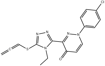 1-(4-CHLOROPHENYL)-3-[4-ETHYL-5-(1,2-PROPADIENYLSULFANYL)-4H-1,2,4-TRIAZOL-3-YL]-4(1H)-PYRIDAZINONE Struktur