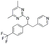 4,6-DIMETHYL-2-[2-(PYRIDIN-4-YL)-1-(4-(TRIFLUOROMETHYL)PHENYL)ETHOXY]PYRIMIDINE Struktur