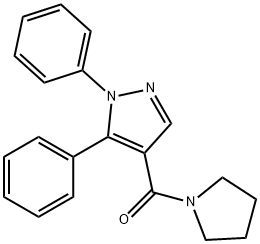 (1,5-DIPHENYL-1H-PYRAZOL-4-YL)(1-PYRROLIDINYL)METHANONE Struktur