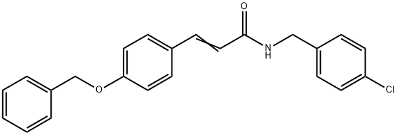 (E)-3-[4-(BENZYLOXY)PHENYL]-N-(4-CHLOROBENZYL)-2-PROPENAMIDE Struktur