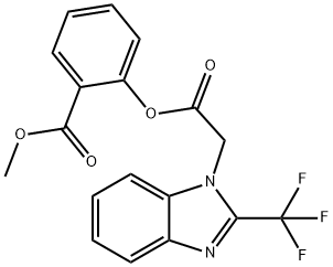 METHYL 2-((2-[2-(TRIFLUOROMETHYL)-1H-1,3-BENZIMIDAZOL-1-YL]ACETYL)OXY)BENZENECARBOXYLATE Struktur